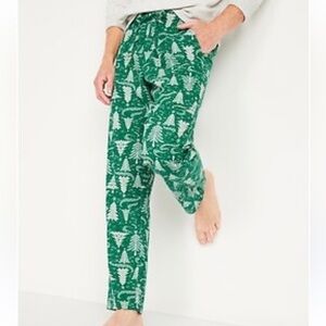 OLD NAVY Green and White Tree Print Pajama Pants
